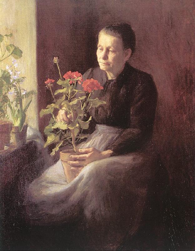 Lord, Caroline A. Woman with Geraniums